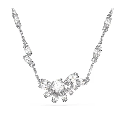 Swarovski Gema Pendant, Flower, White, Rhodium Plated 5644683- Discontinued