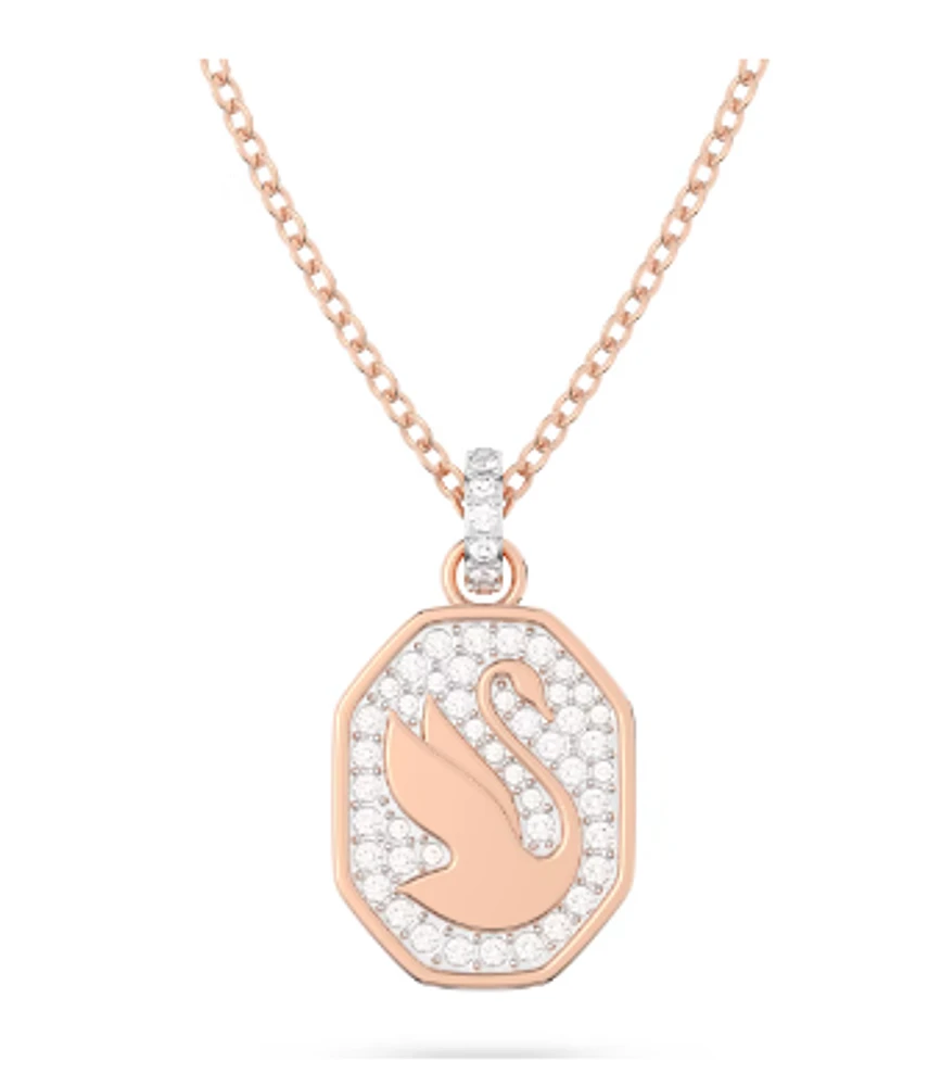 Swarovski Signum Pendant, Swan, White, Rose Gold-tone Plated 5628549- Discontinued