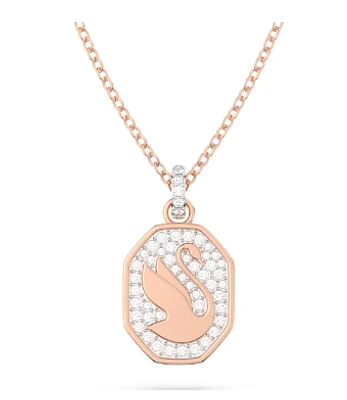 Swarovski Signum Pendant, Swan, White, Rose Gold-tone Plated 5628549- Discontinued