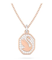 Swarovski Signum Pendant, Swan, White, Rose Gold-tone Plated 5628549- Discontinued