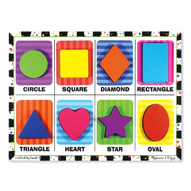 Melissa & Doug Shapes Chunky Puzzle - 8 Pieces, 3-4 Years