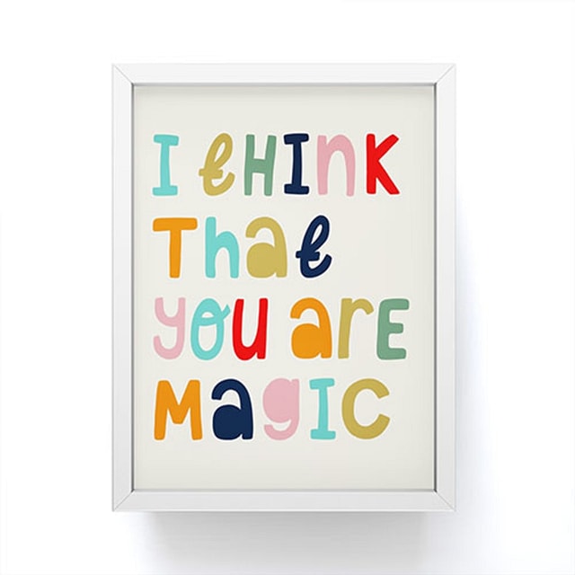 Society6 Heycoco I Think That You Are Magic in White
