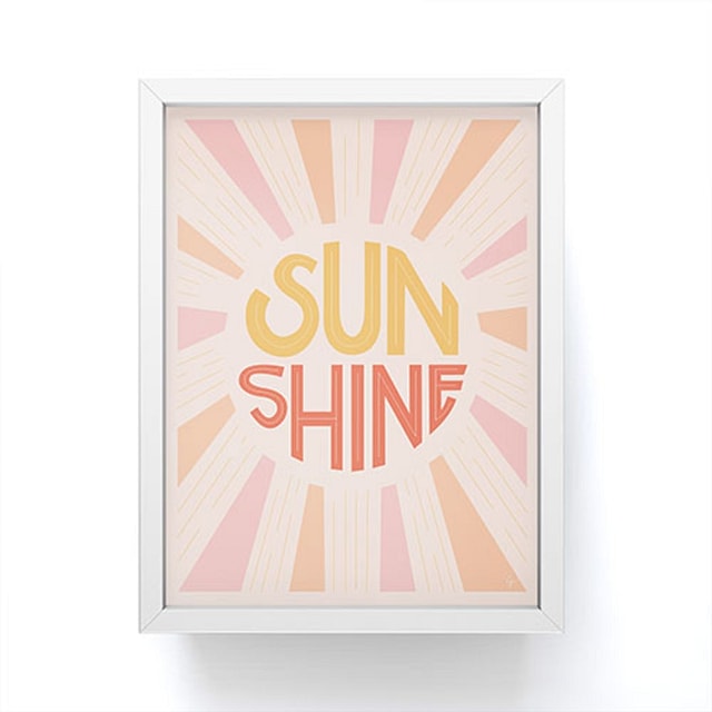 Society6 Lyman Creative Co. Sunshine Hand Lettering in White