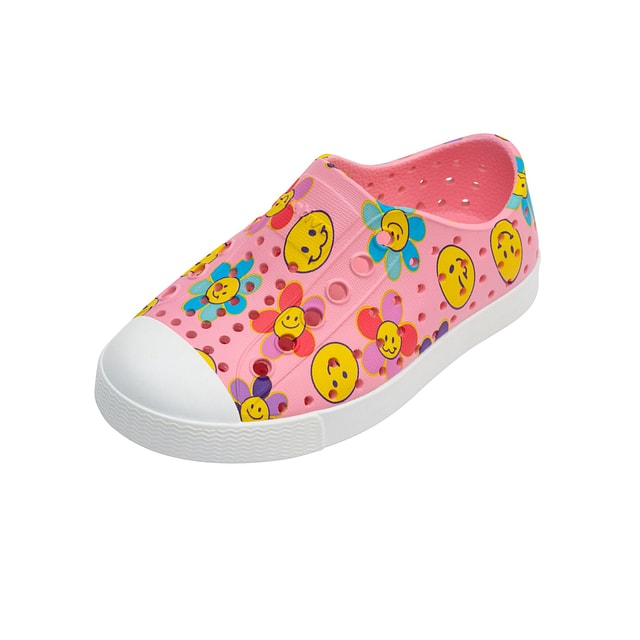 Native Shoes Jefferson Sugarlite Print Child Shoes, Princess Pink, Haze Sunpetal, 6