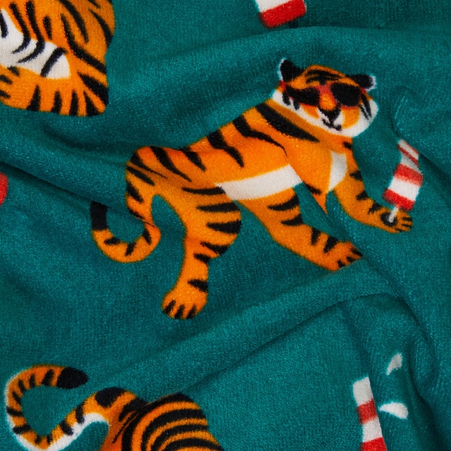 Wonder Co. Poncho Towel in Tigers, Cotton