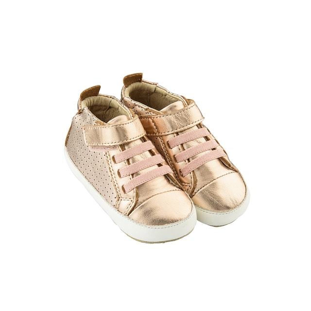 Old Soles Cheer Bambini Sneakers, Copper/White, Leather, Toddler 5.5