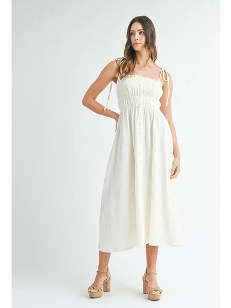 Mable Zoey Midi Dress In Cream