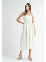 Mable Zoey Midi Dress In Cream