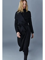 Mackage MAI Double-face wool wrap coat Black