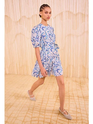 Ulla Johnson Rosalie Short Sleeve Mini Dress Ciel