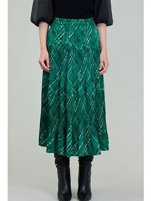 Current Air Chiara Pleated Skirt Teal Green