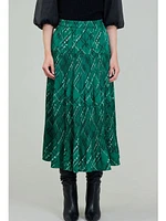 Current Air Chiara Pleated Skirt Teal Green