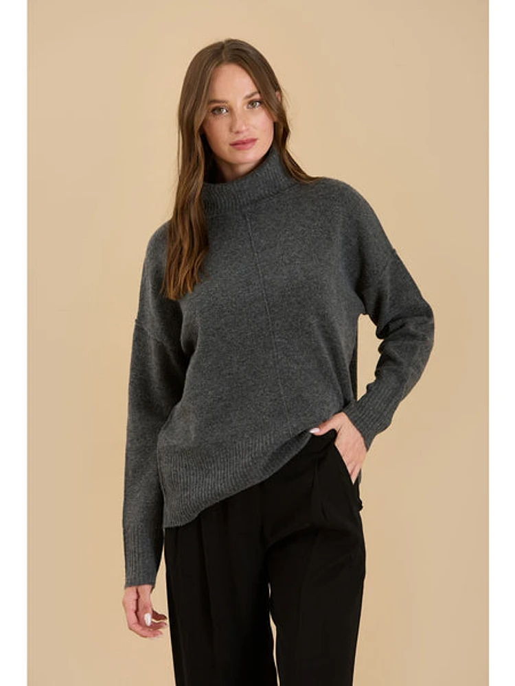 The Workshop Izzy Knit Top Charcoal