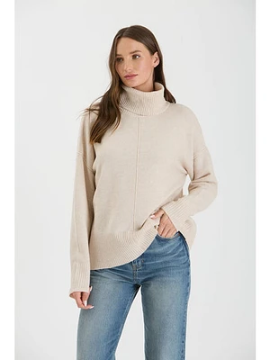 The Workshop Izzy Knit Top Oatmeal