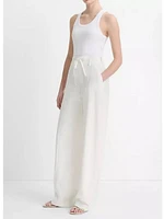 Vince Double-Waistband Drawstring Pant Off White