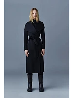 Mackage MAI Double-face wool wrap coat Black