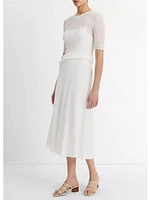 Vince Bias A-Line Skirt Off White
