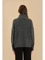 The Workshop Izzy Knit Top Charcoal