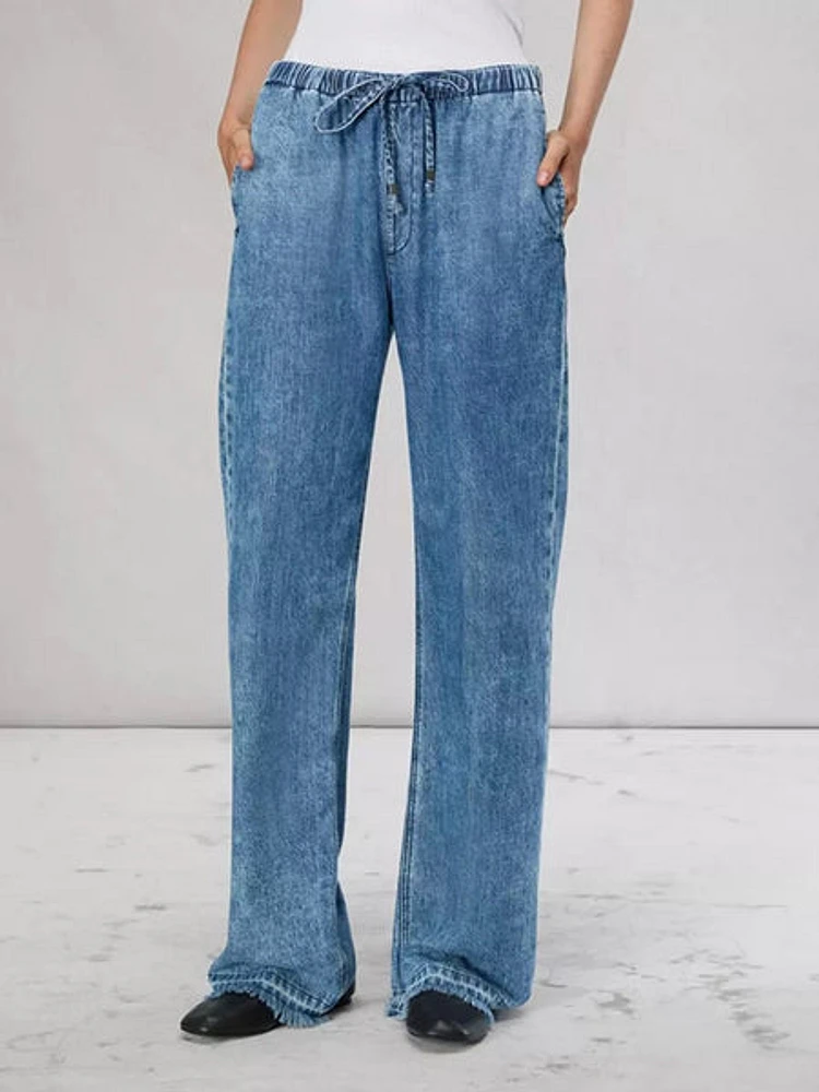 Rag&Bone Ultra Featherweight Logan Wide-Leg Jean Delmar