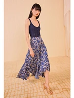 Ulla Johnson Sabina Faux Wrap Skirt Ocean