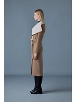 Mackage Mai Double-Face Wool Wrap Coat Light Camel Trench