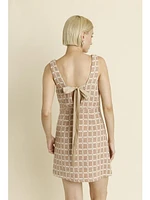 Aureum Kinsley Tweed Mini Dress Pink