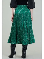 Current Air Chiara Pleated Skirt Teal Green