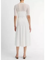 Vince Bias A-Line Skirt Off White