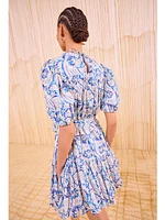 Ulla Johnson Rosalie Short Sleeve Mini Dress Ciel