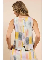 Sadie&Sage Petra Sleeveless Top Pink Multi