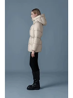 Mackage Freya Hooded Down Foil Sheild Jacket Trench