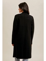 Hem&Thread Anaya Drape Collar Cardigan Black