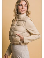 Love Tree Alena Puffer Jacket Khaki