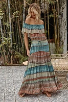Misa ESTELLA DRESS PAISLEY OMBRE  S
