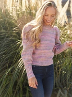 LoveShackFancy Aquarius Pullover Sweater Pink Cloud