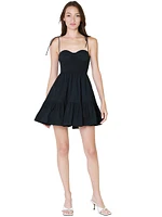 STAUD Mini Landry Dress Black