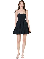 STAUD Mini Landry Dress Black