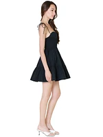STAUD Mini Landry Dress Black