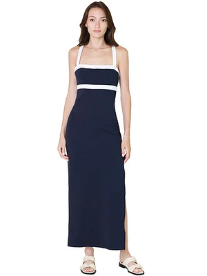 STAUD Augustine Dress Navy White