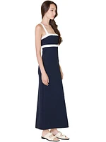 STAUD Augustine Dress Navy White