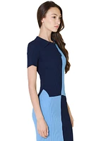 STAUD Brice Top Navy Sky