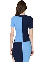 STAUD Brice Top Navy Sky