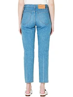 Frame Le Italien Straight Jeans In Pure Blue