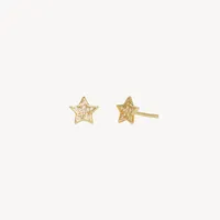 Mini Pavé Star Stud Earrings