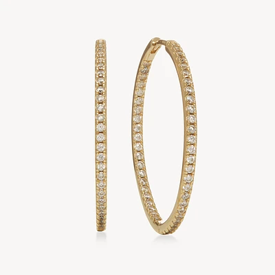 Large Pavé Hoop Earrings