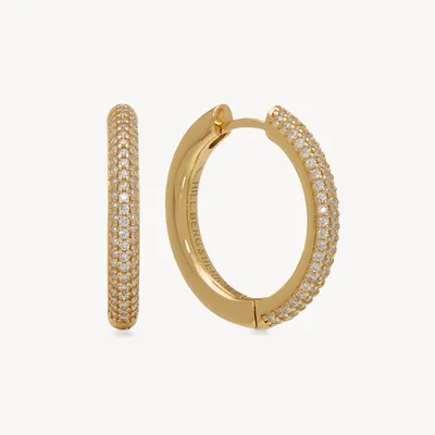 Catherine Pavé Hoop Earrings