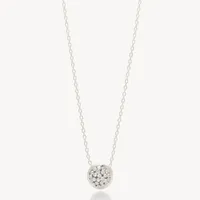 Dancing Queen Sparkle Bezel Slider Pendant Necklace