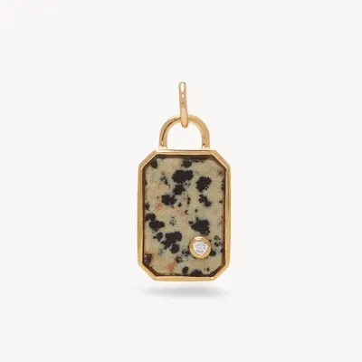 Dalmatian Jasper Tag Charm