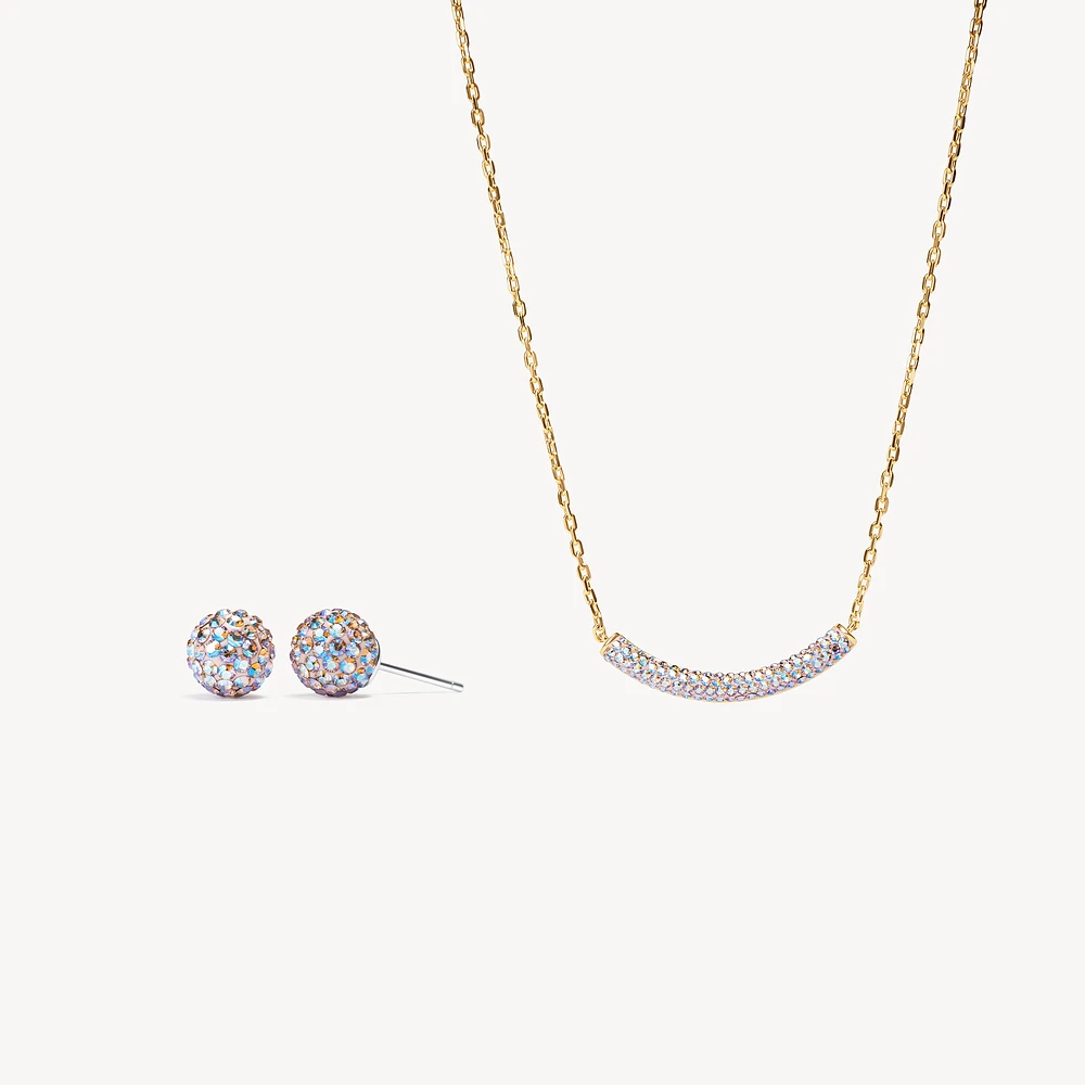 Sparkle Bar Necklace & Small Ball™ Stud Set