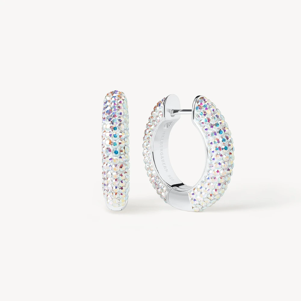 Medium Sparkle Hoop Earrings